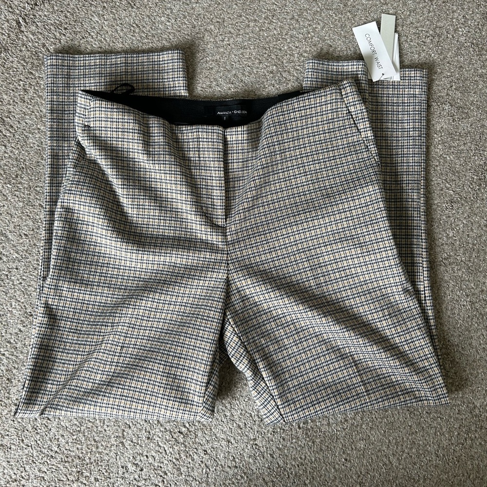 NWT Amanda + Chelsea Gingham Pants